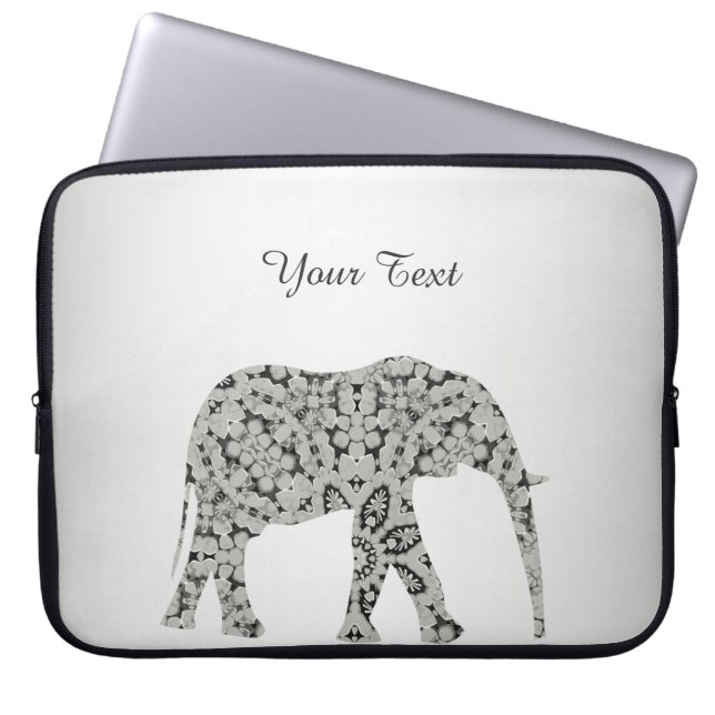 Housse Pour Ordinateur Portable Manche d'ordinateur portable éléphant décoratif (Devant)