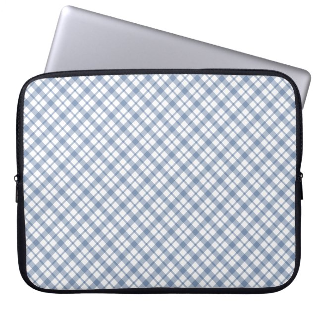 Housse Pour Ordinateur Portable Manche d'ordinateur portable Indigo Blue and White (Devant)