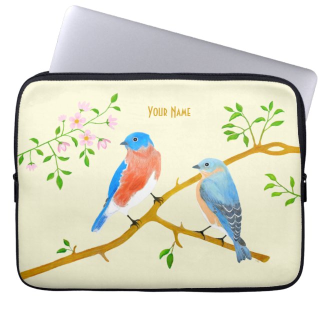 Housse Pour Ordinateur Portable Manche d'ordinateur portable jaune Bluebirds (Devant)
