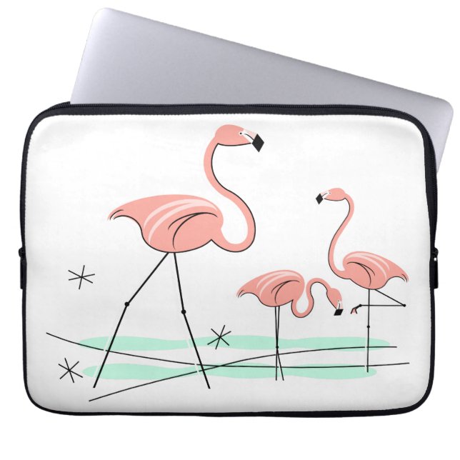 Housse Pour Ordinateur Portable Manche Flamant rose Ocean Trio 2 (Devant)