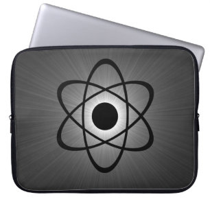 Housse Pour Ordinateur Portable Manche Nerdy atomique, Gris