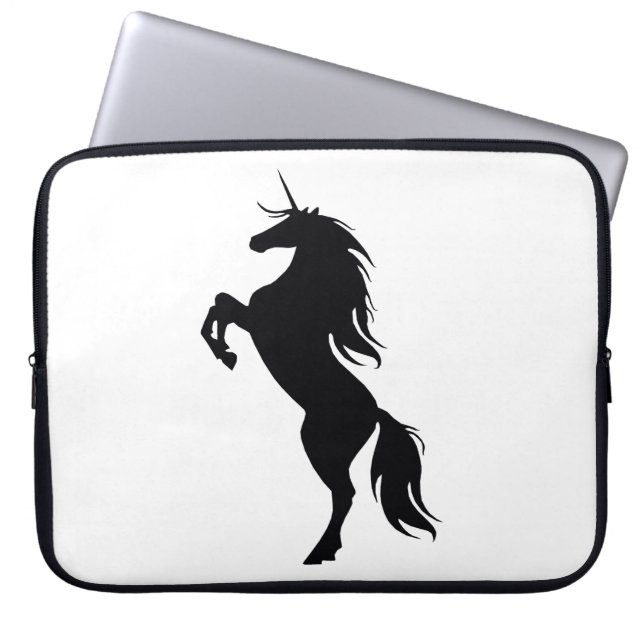 Housse Pour Ordinateur Portable Manche Ordinateur Portable Silhouette Unicorne Noi (Devant)