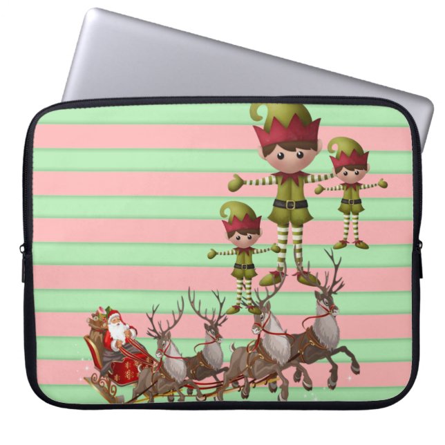 Housse Pour Ordinateur Portable Manche pour ordinateur portable de Noël en néoprèn (Devant)