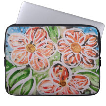 Manche pour ordinateur portable Fleurs funky