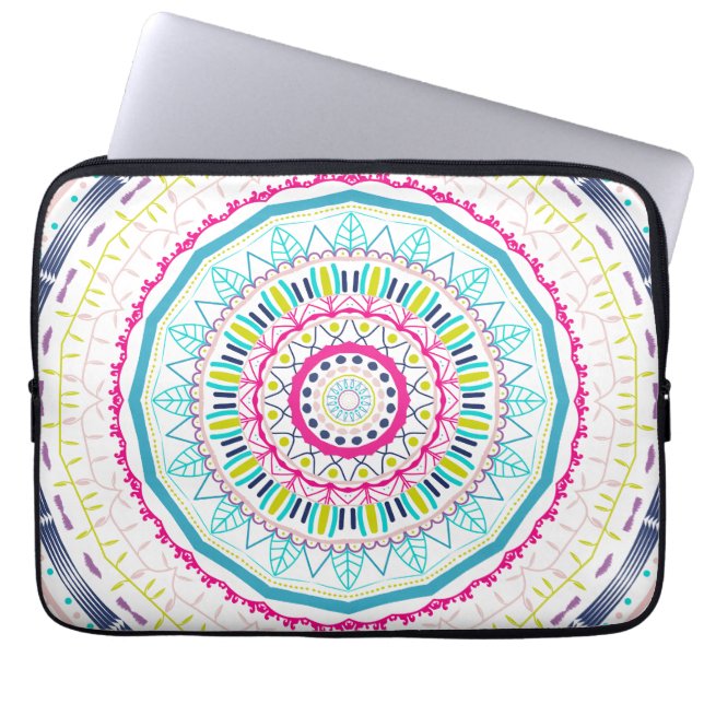 Housse Pour Ordinateur Portable mandala coloré (Devant)
