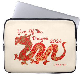 Housse Pour Ordinateur Portable Mandala Dragon 2024 - Nouvel An chinois