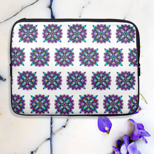 Housse Pour Ordinateur Portable Mandala violet et noir de couleur mystique