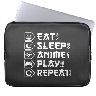 Housse Pour Ordinateur Portable Manger Dormir Anime Jouer Répéter Style de vie Ota
