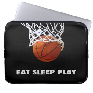 Housse Pour Ordinateur Portable Mangez Le Sommeil Jouer Au Basket-Ball Motivation