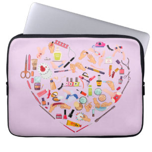 Housse Pour Ordinateur Portable Manicuriste Nail Technicien Outil Coeur