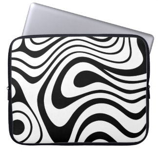 Housse Pour Ordinateur Portable Marbre abstrait noir et blanc
