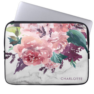 Housse Pour Ordinateur Portable Marbre Vintage rose rose
