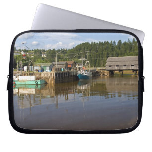 Housse Pour Ordinateur Portable Marée moyenne dans la baie de Fundy à St. Martins,