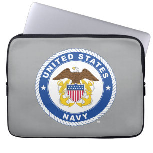 Housse Pour Ordinateur Portable Marine américaine Officier Crest