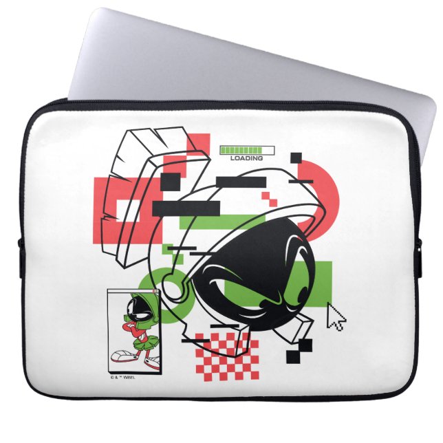 Housse Pour Ordinateur Portable MARVIN THE MARTIAN™ Glitch (Devant)