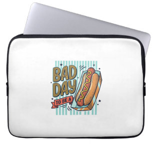 Housse Pour Ordinateur Portable Mauvaise Journée Hot Dog Retro Vector Conception d