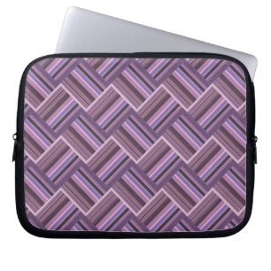 Housse Pour Ordinateur Portable Mauve stripes diagonal weave pattern