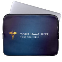 Médecin élégant Navy Gold Caducée