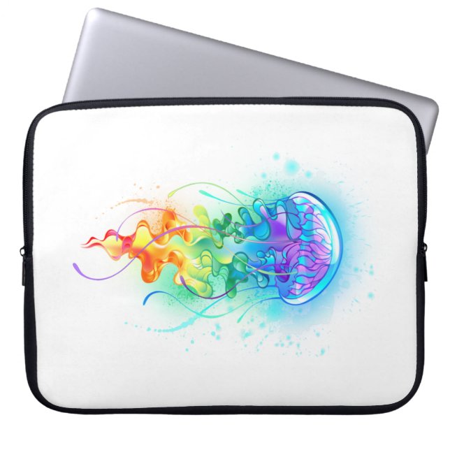 Housse Pour Ordinateur Portable Méduse arc-en-ciel (Devant)