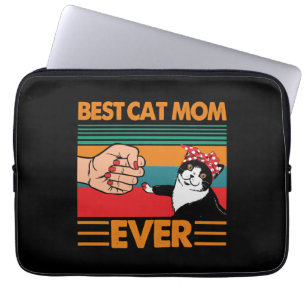 Housse Pour Ordinateur Portable Meilleur chat maman toujours Bandana
