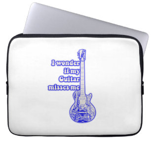 Housse Pour Ordinateur Portable Meilleur guitariste du monde. bleu vintage