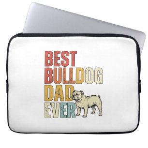 Housse Pour Ordinateur Portable Meilleur Papa Bouledogue Ever Vintage Gravure T-Sh