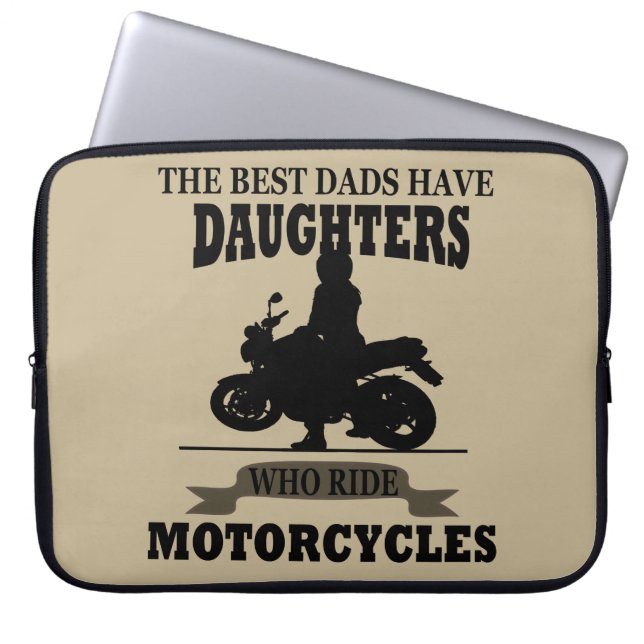 Housse Pour Ordinateur Portable Meilleurs pères fille moto (Devant)