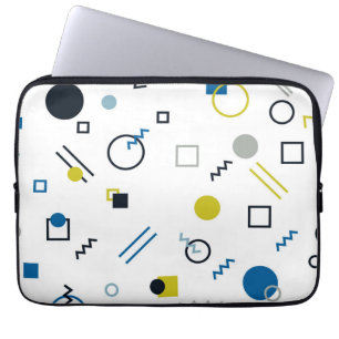 Housse Pour Ordinateur Portable Memphis, cool, tendance, art géométrique moderne