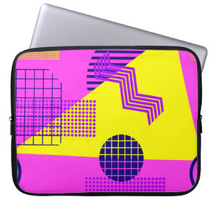 Housse Pour Ordinateur Portable Memphis motif sans faille, formes géométriques dan