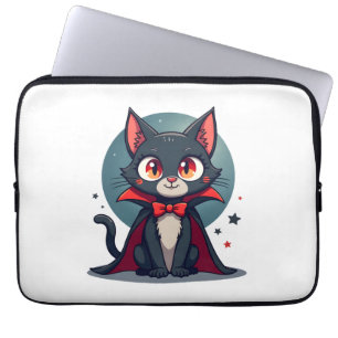 Housse Pour Ordinateur Portable Meowcula Drôle Chat Vampire Dracula Halloween