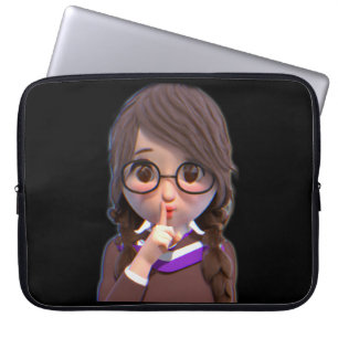 Housse Pour Ordinateur Portable Merci Shush mignon Bibliothécaire Portable Sleeve