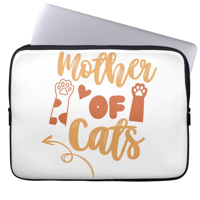 Housse Pour Ordinateur Portable Mère des chats (Devant)