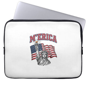 Housse Pour Ordinateur Portable MERICA Vintage Liberté Patriotique