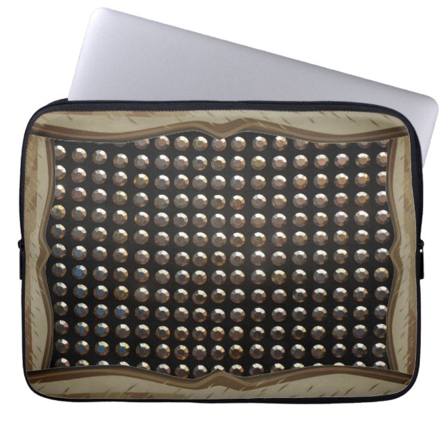 Housse Pour Ordinateur Portable Metallic Studs Pattern (Devant)