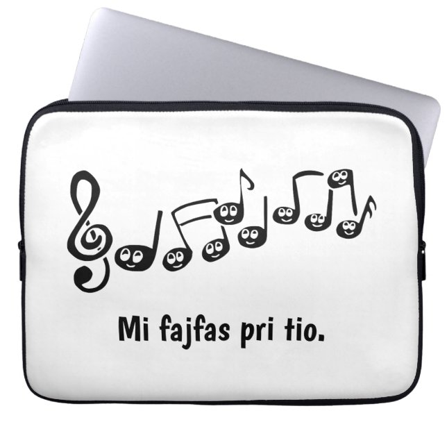 Housse Pour Ordinateur Portable Mi fajfas pri tio. (Devant)