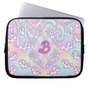 Housse Pour Ordinateur Portable Mignon Licorne Kawaii Arc-en-Ciel Pastel Magique