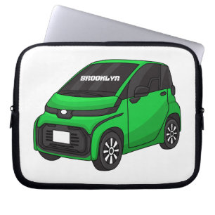 Housse Pour Ordinateur Portable Mignonne micro-voiture verte
