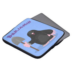 Housse Pour Ordinateur Portable Mignonne mole avec dessin à la pelle