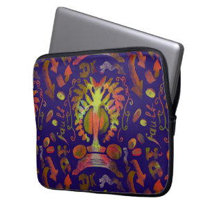 Housse Pour Ordinateur Portable Miroir psychédélique Symétrie Art Abstrait