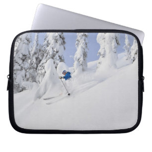 Housse Pour Ordinateur Portable Mistie Fortin skie dans la poudreuse