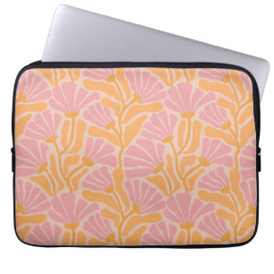 Housse Pour Ordinateur Portable Modèle Floral Moderne Du Milieu Du Siècle