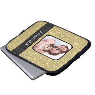 Housse Pour Ordinateur Portable Modèle photo damassé or
