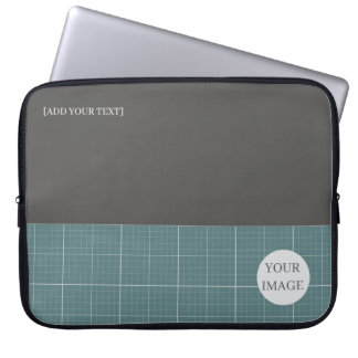 Housse Pour Ordinateur Portable Modern Blueprint Geometric Grid Laptop Sleeve LS01