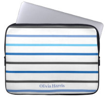 Moderne Rayures Bleues de Style Personnalisé