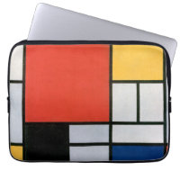 Mondrial Composition Rouge Jaune Bleu Noir