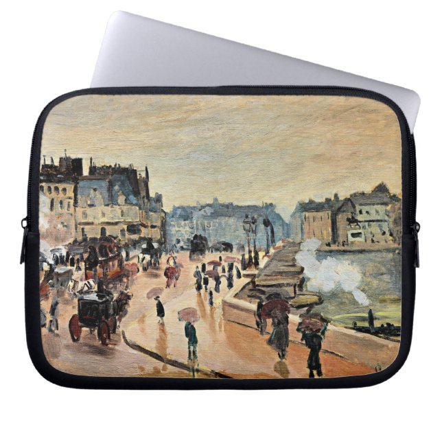 Housse Pour Ordinateur Portable Monet - Le Pont Neuf, Peinture impressionniste (Devant)