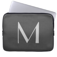 Monogram Grey Modern Ajouter Votre Nom Initial