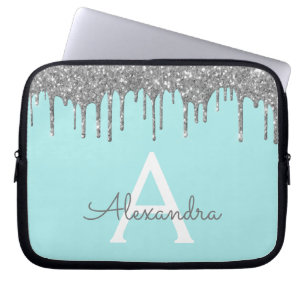 Housse Pour Ordinateur Portable Monogramme à étincelles de Parties scintillant d'a