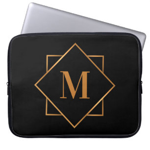 Housse Pour Ordinateur Portable Monogramme d'or