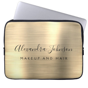 Housse Pour Ordinateur Portable Monogramme métal professionnel Or